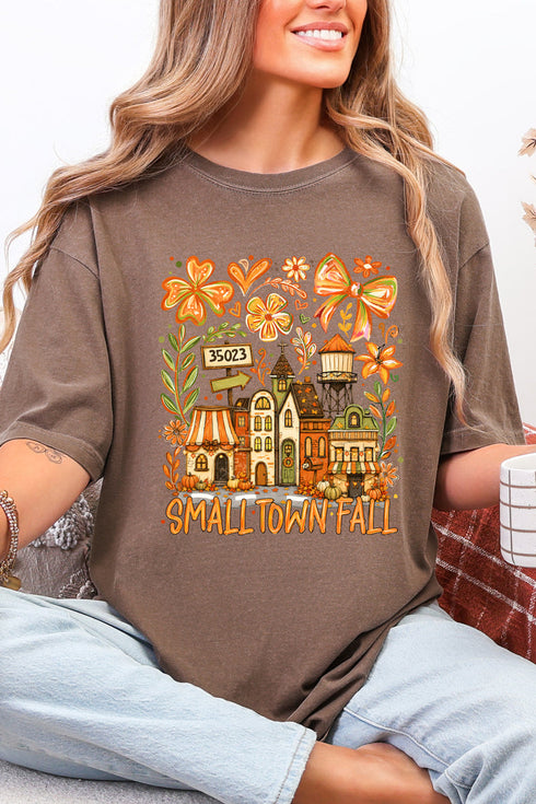 Personalized Small Town Fall Comfort Colors Adult Ring-Spun Cotton Tee *Enter Zip Code