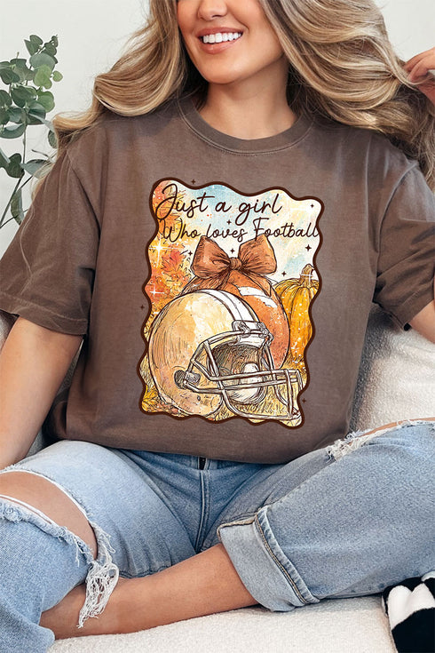 Pumpkin Spice And Football Lights Comfort Colors Adult Ring-Spun Cotton Tee