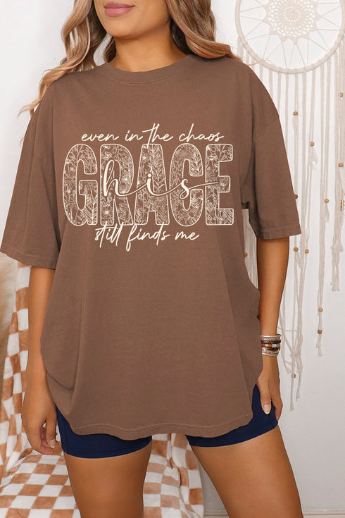 White Grace In Bloom Comfort Colors Adult Ring-Spun Cotton Tee