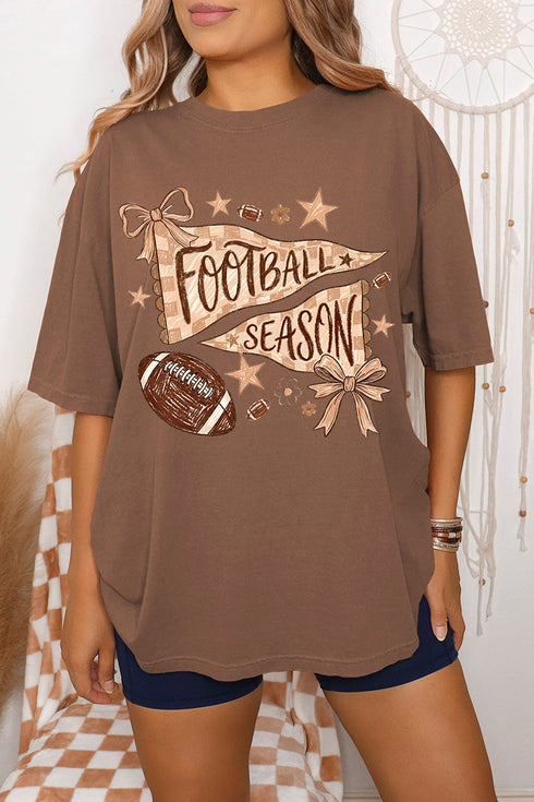 Football Season Doodle Comfort Colors Adult Ring-Spun Cotton Tee