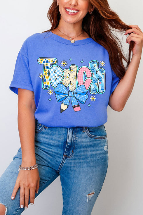 Daisy Days Teach Comfort Colors Adult Ring-Spun Cotton Tee