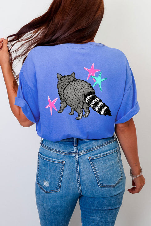 See You Soon Raccoon Full Front & Back Design Comfort Colors Adult Ring-Spun Cotton Tee
