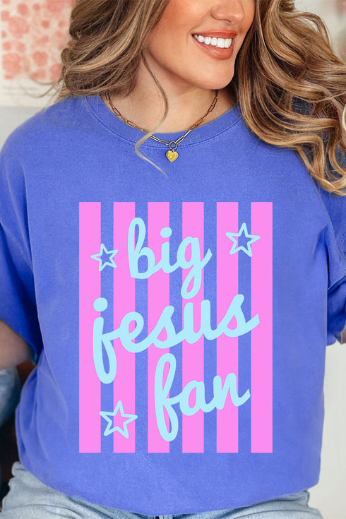 Pastel Pop Big Jesus Fan Comfort Colors Adult Ring-Spun Cotton Tee