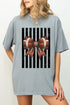 Black Varsity Bow Comfort Colors Adult Ring-Spun Cotton Tee