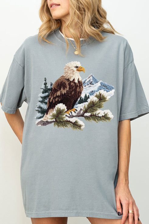 Faux Yarn Winter Eagle Comfort Colors Adult Ring-Spun Cotton Tee