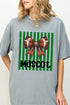 Personalized Green Varsity Bow Comfort Colors Adult Ring-Spun Cotton Tee *Enter Mascot Name