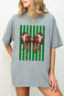 Green Varsity Bow Comfort Colors Adult Ring-Spun Cotton Tee