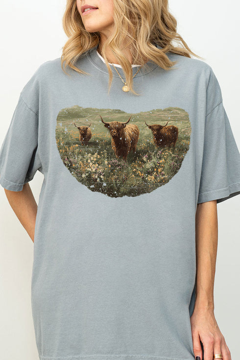 Highland Herd Comfort Colors Adult Ring-Spun Cotton Tee