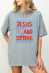 Jesus And Softball Comfort Colors Adult Ring-Spun Cotton Tee