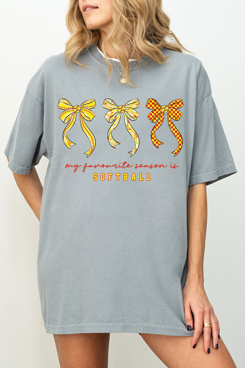 My Favorite Season Is Softball Comfort Colors Adult Ring-Spun Cotton Tee
