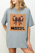 Personalized Orange Varsity Bow Comfort Colors Adult Ring-Spun Cotton Tee *Enter Mascot Name