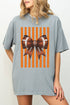 Orange Varsity Bow Comfort Colors Adult Ring-Spun Cotton Tee
