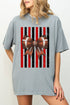 Red & Black Varsity Bow Comfort Colors Adult Ring-Spun Cotton Tee