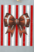 Red & White Varsity Bow Comfort Colors Adult Ring-Spun Cotton Tee