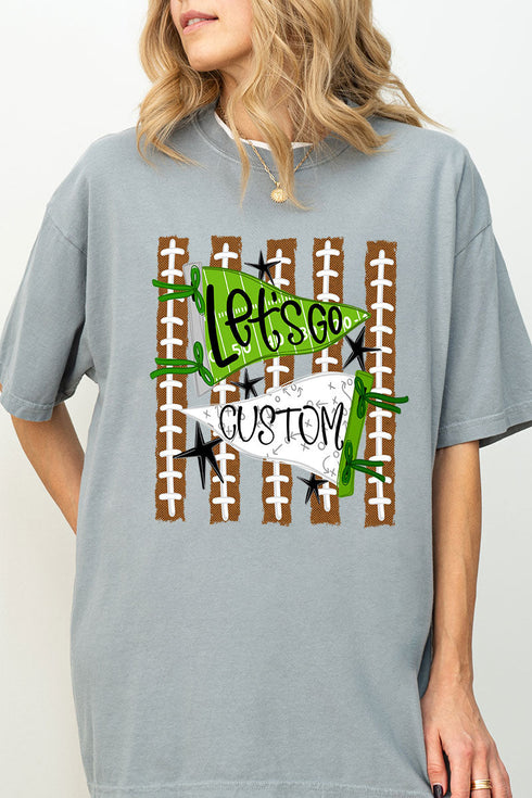 Personalized Touchdown Cheers Comfort Colors Adult Ring-Spun Cotton Tee *Enter Custom Text