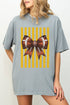Yellow Gold Varsity Bow Comfort Colors Adult Ring-Spun Cotton Tee