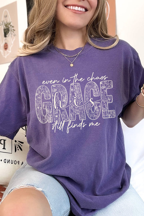 White Grace In Bloom Comfort Colors Adult Ring-Spun Cotton Tee
