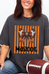 Personalized Orange Varsity Bow Comfort Colors Adult Ring-Spun Cotton Tee *Enter Mascot Name