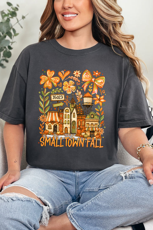 Personalized Small Town Fall Comfort Colors Adult Ring-Spun Cotton Tee *Enter Zip Code