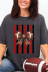 Red & Black Varsity Bow Comfort Colors Adult Ring-Spun Cotton Tee