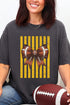 Yellow Gold Varsity Bow Comfort Colors Adult Ring-Spun Cotton Tee