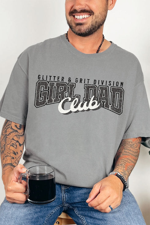 Glitter & Grit Girl Dad Comfort Colors Adult Ring-Spun Cotton Tee