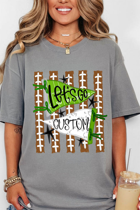 Personalized Touchdown Cheers Comfort Colors Adult Ring-Spun Cotton Tee *Enter Custom Text