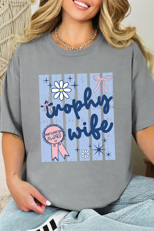 Blue Striped Trophy Wife Comfort Colors Adult Ring-Spun Cotton Tee