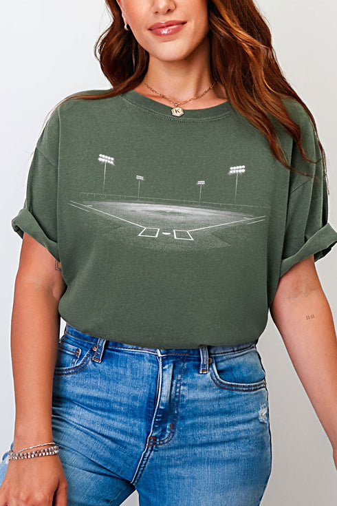 Baseball Lights Comfort Colors Adult Ring-Spun Cotton Tee