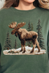 Faux Yarn Winter Moose Comfort Colors Adult Ring-Spun Cotton Tee