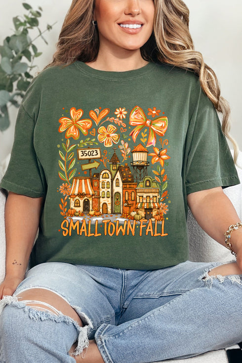 Personalized Small Town Fall Comfort Colors Adult Ring-Spun Cotton Tee *Enter Zip Code