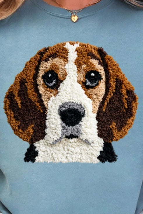 Faux Yarn Beagle Comfort Colors Adult Ring-Spun Cotton Tee