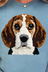 Faux Yarn Beagle Comfort Colors Adult Ring-Spun Cotton Tee