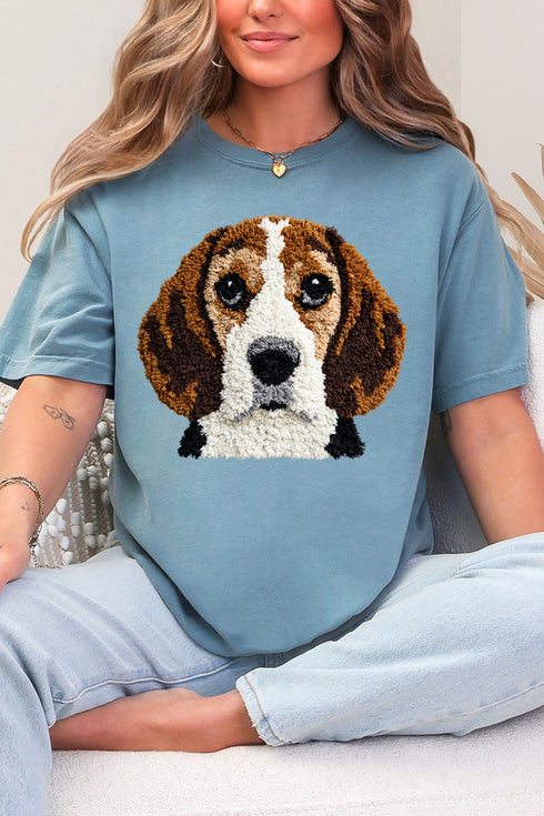 Faux Yarn Beagle Comfort Colors Adult Ring-Spun Cotton Tee