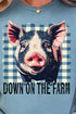 Down On The Farm Pig Comfort Colors Adult Ring-Spun Cotton Tee
