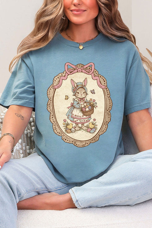 Easter Belle Spring Bunny Comfort Colors Adult Ring-Spun Cotton Tee