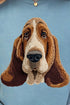 Faux Yarn Basset Hound Comfort Colors Adult Ring-Spun Cotton Tee