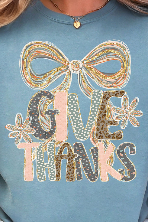 Give Thanks Coquette Comfort Colors Adult Ring-Spun Cotton Tee