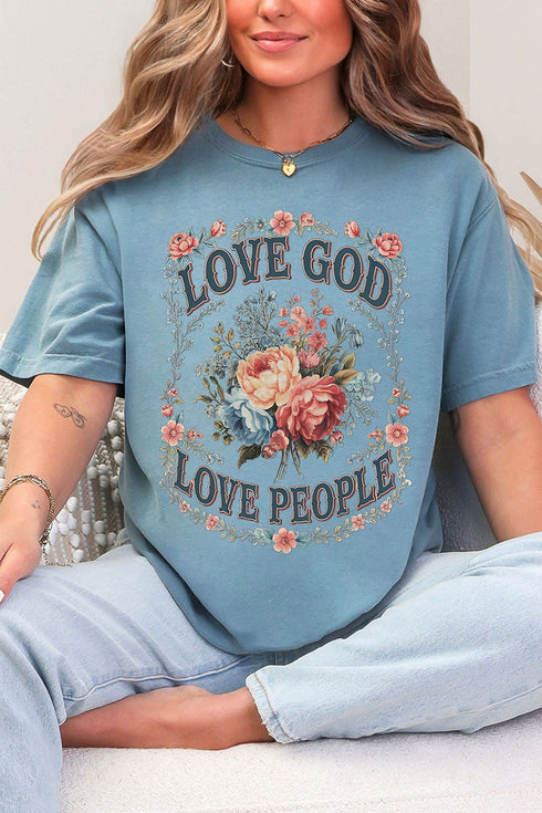 Old Garden Love God Comfort Colors Adult Ring-Spun Cotton Tee