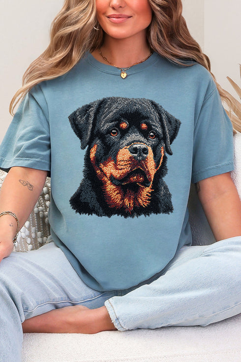 Faux Yarn Rottweiler Comfort Colors Adult Ring-Spun Cotton Tee