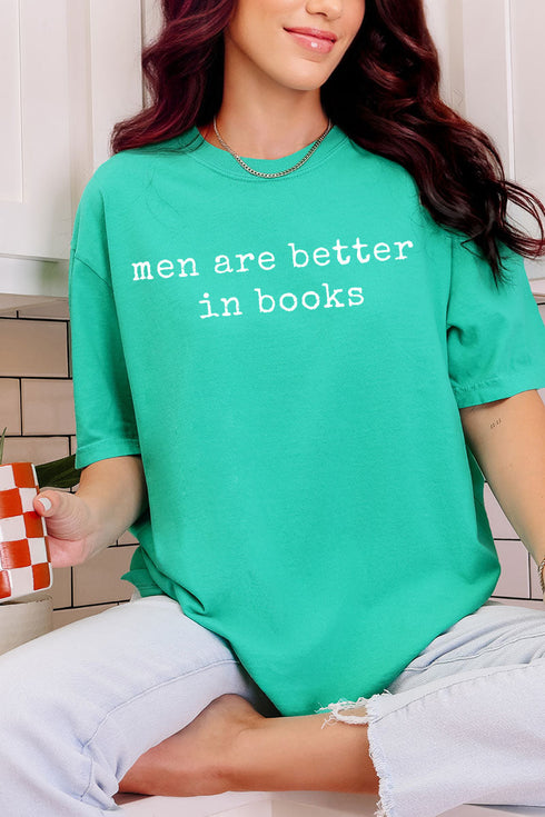 Men Are Better In Books Comfort Colors Adult Ring-Spun Cotton Tee