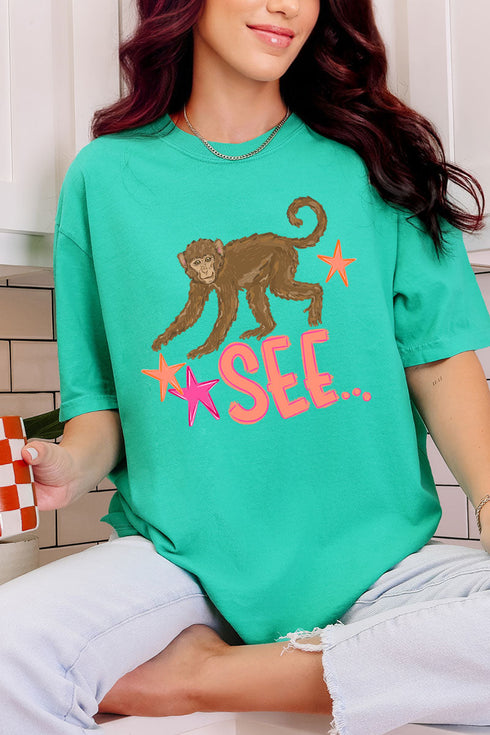 Monkey See, Monkey Do Full Front & Back Comfort Colors Adult Ring-Spun Cotton Tee