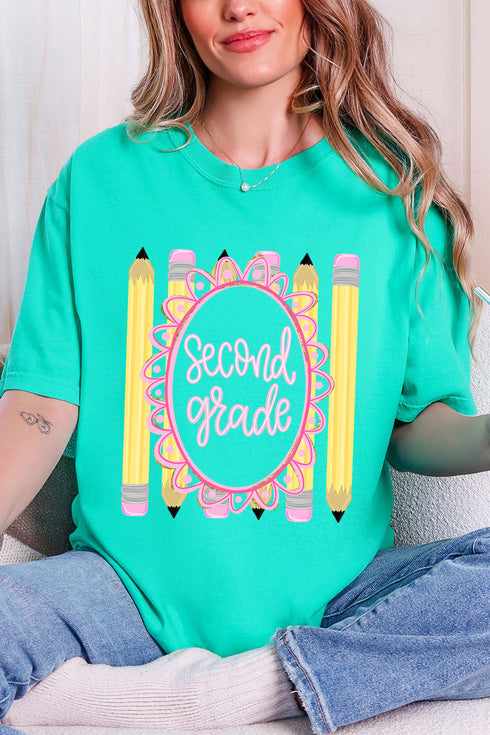 Pencil Perfect: Grade School Collection Comfort Colors Adult Ring-Spun Cotton Tee *Choose Your Grade