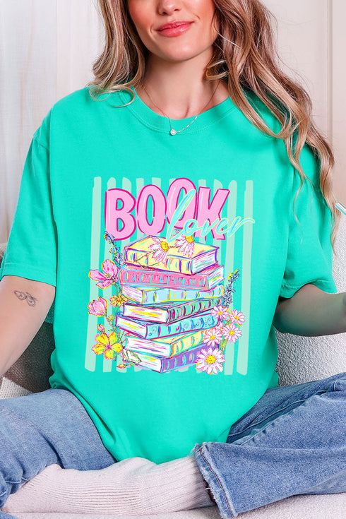 Petals & Paperback Book Lover Comfort Colors Adult Ring-Spun Cotton Tee