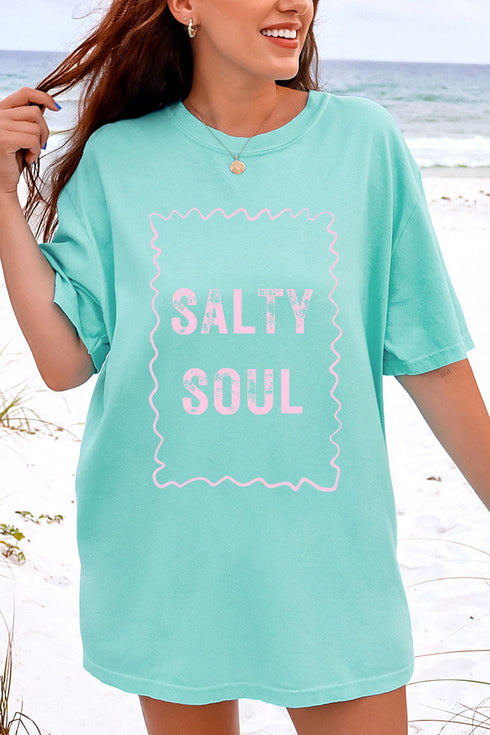 Pink Salty Soul Comfort Colors Adult Ring-Spun Cotton Tee