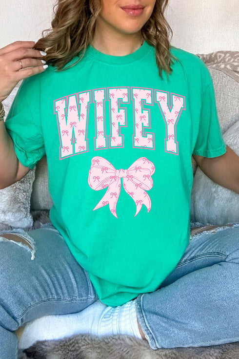 Pink Wifey Coquette Comfort Colors Adult Ring-Spun Cotton Tee
