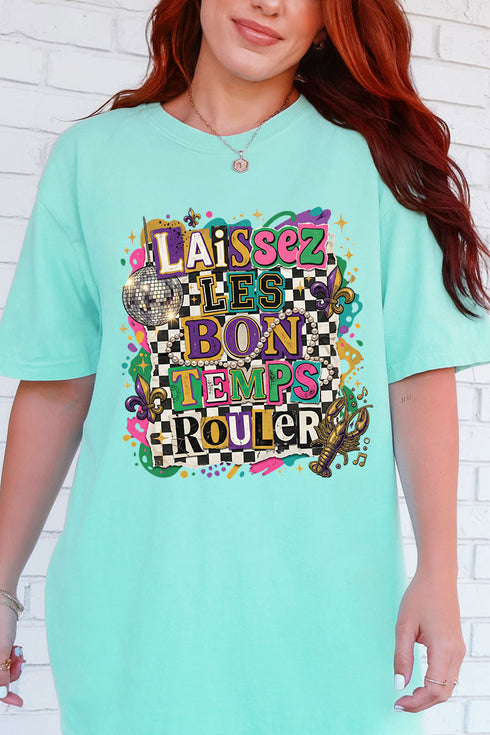 Bold Laissez Les Bon Temps Rouler Comfort Colors Adult Ring-Spun Cotton Tee