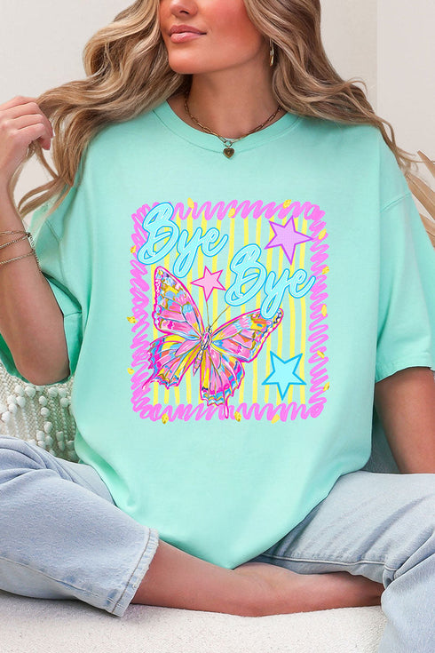 Bye Bye Butterfly Comfort Colors Adult Ring-Spun Cotton Tee
