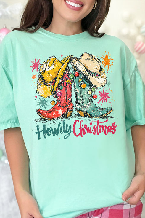 Christmas Boot Scootin' Comfort Colors Adult Ring-Spun Cotton Tee