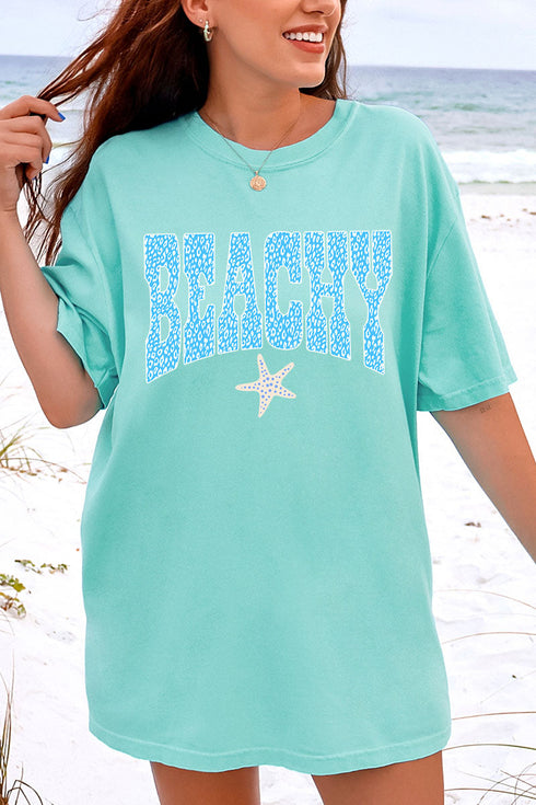 Coastal Beachy Leopard Comfort Colors Adult Ring-Spun Cotton Tee